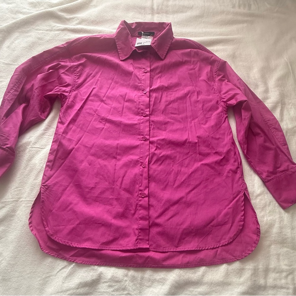 Forever 21 Bright Pink Button-Up Shirt